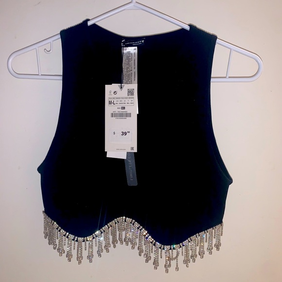 Zara bedazzled crop top! - Picture 1 of 5